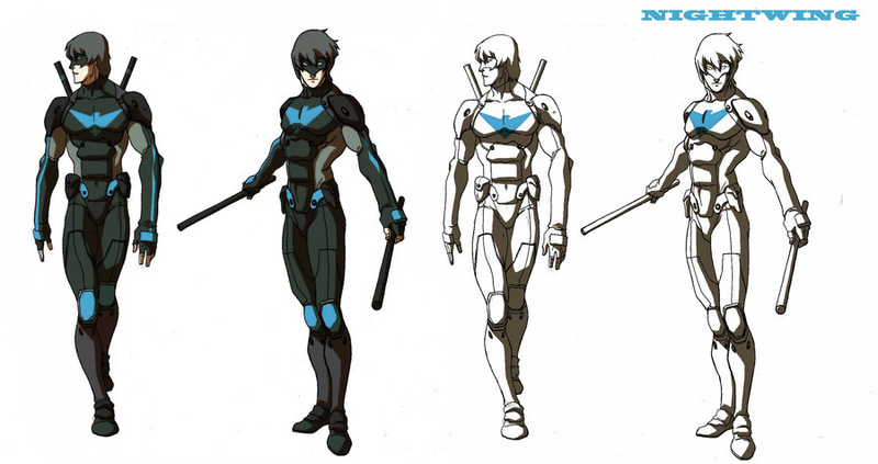 Illustration for article titled Artwork from scrapped Nightwing cartoon shows off DC heroes, Legend of Korra style